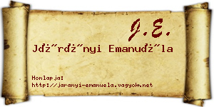 Járányi Emanuéla névjegykártya